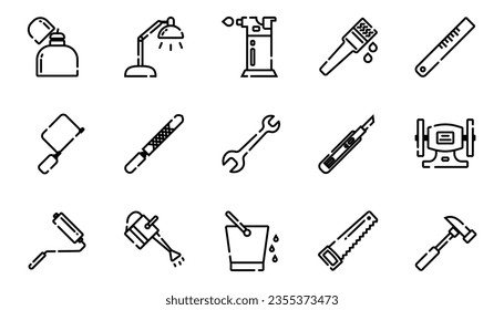 hand tools vector illustration on white background.