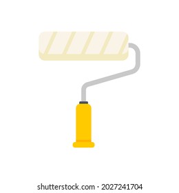 Hand tools vector. The wooden brush has soft bristles. for painting the wall