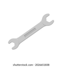 Hand tools vector. Wrench made of solid steel for tightening nuts.