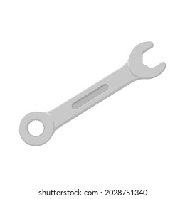 Hand tools vector. Wrench made of solid steel for tightening nuts.