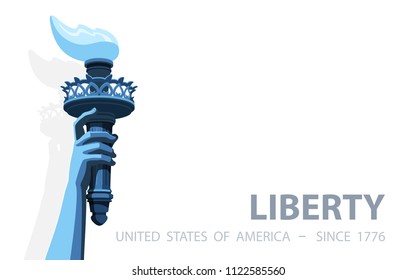 Hand, torch, 4, abstraction, independence day, text, fonts, Liberty, templates, layout, Statue of Liberty, monument, geometric, graphic, concept, business, internet, USA, 1776, banners, leaflets, scul