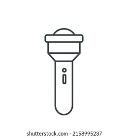 Hand torch thin line icon. Element of simple icon for websites, web design, mobile app, info graphics. Thin line icon for website design and development, app development on white background