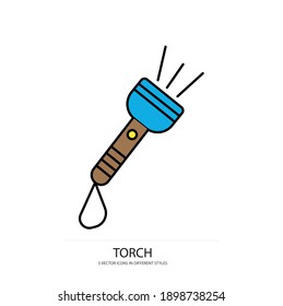 hand torch vector type icon