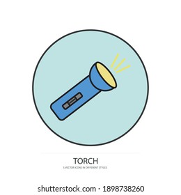 hand torch vector type icon