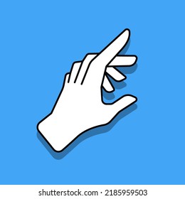 Hand touch click finger push vector illustration