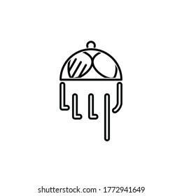 hand touch cover plate logo vector illustration