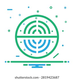 Hand Touch Fingerprint Scan Icon for Biometric Access and Identification