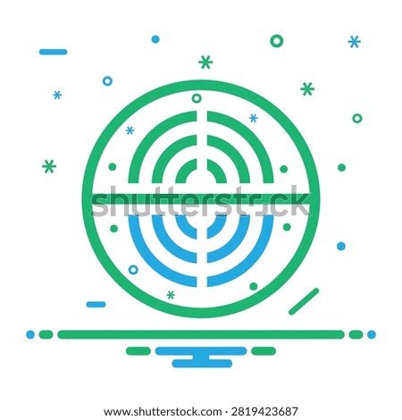 Hand Touch Fingerprint Scan Icon for Biometric Access and Identification