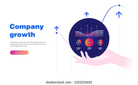 Hand touch  future  infographics scanning systems and company growth. Innovations identifications and computers biometric technology software industry. Personal encryption protection.