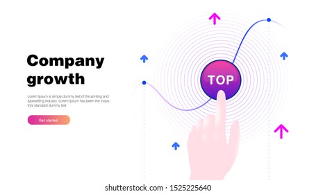 Hand touch  future  infographics scanning systems and company growth. Innovations identifications and computers biometric technology software industry. Personal encryption protection.