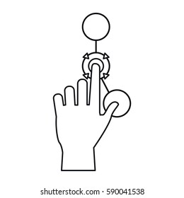 hand touch game vr thin line