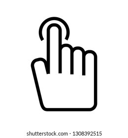 hand touch gesture icon vector