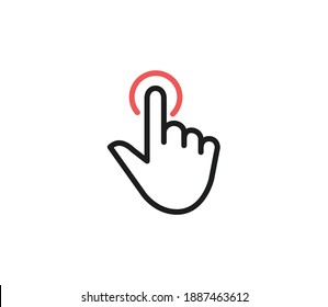 Hand Touch Gesture Icon Vector Illustration