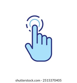 Hand Touch Gesture Vector Illustration