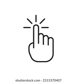 Hand Touch Gesture Vector Illustration