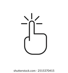 Hand Touch Gesture Vector Illustration