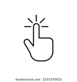 Hand Touch Gesture Vector Illustration