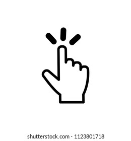 Hand touch icon concept. Finger presses. Hand touch isolated for graphic and web design vector illustration