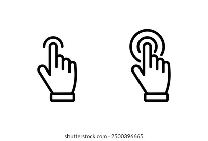 Hand touch icon, Hand cursor click icon vector