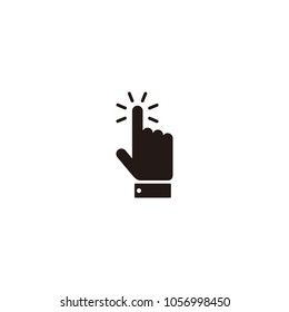 Hand touch icon isolated on a white background