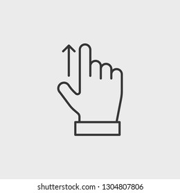 Hand touch icon isolated on background. Swiping symbol modern, simple, vector, icon for website design, mobile app, ui. Vector Illustration