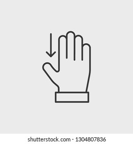 Hand touch icon isolated on background. Swiping symbol modern, simple, vector, icon for website design, mobile app, ui. Vector Illustration