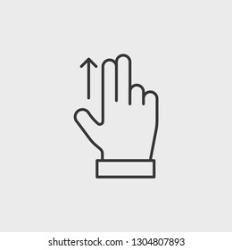 Hand touch icon isolated on background. Swiping symbol modern, simple, vector, icon for website design, mobile app, ui. Vector Illustration
