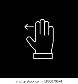 Hand touch icon isolated on white background. Gesture symbol modern, simple, vector, icon for website design, mobile app, ui. Vector Illustration