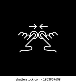 Hand touch icon isolated on white background. Gesture symbol modern, simple, vector, icon for website design, mobile app, ui. Vector Illustration
