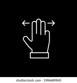 Hand touch icon isolated on white background. Gesture symbol modern, simple, vector, icon for website design, mobile app, ui. Vector Illustration