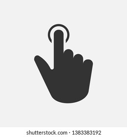 Hand Touch Icon. Touch Screen Illustration As A Simple Vector Sign & Trendy Symbol for Design and Websites, Presentation or Mobile Application.