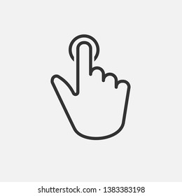 Hand Touch Icon. Touch Screen Illustration As A Simple Vector Sign & Trendy Symbol for Design and Websites, Presentation or Mobile Application.