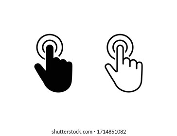 Hand Touch icon vector. Touch icon vector