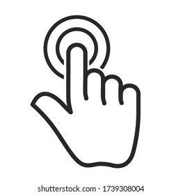 Hand Touch Symbol Vektor. Touchsymbol-Vektor