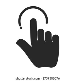 Hand Touch icon vector. Touch icon vector