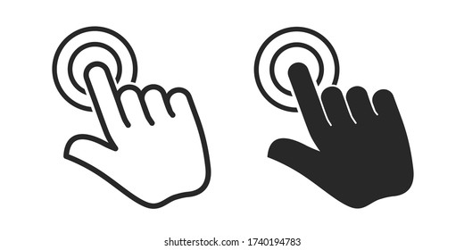 Hand Touch icon vector. Touch icon vector