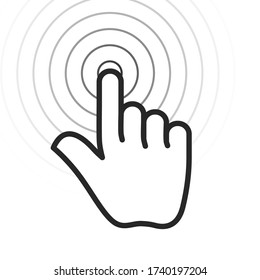 Hand Touch icon vector. Touch icon vector