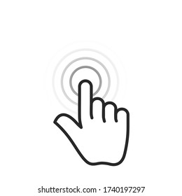Hand Touch icon vector. Touch icon vector