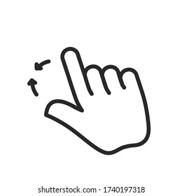 Hand Touch icon vector. Touch icon vector