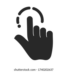 Hand Touch icon vector. Touch icon vector