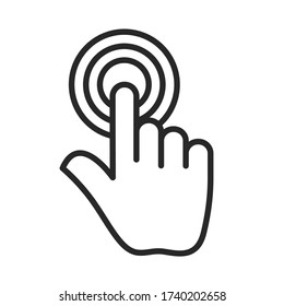 Hand Touch icon vector. Touch icon vector