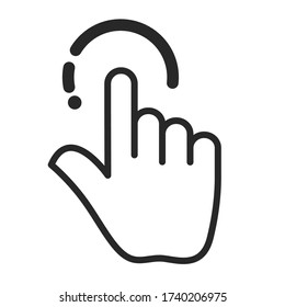 Hand Touch icon vector. Touch icon vector