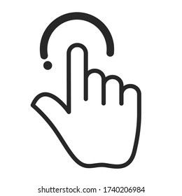 Hand Touch icon vector. Touch icon vector
