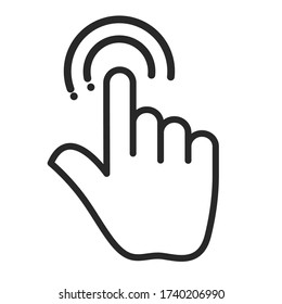 Hand Touch icon vector. Touch icon vector