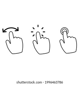 Hand touch icon vector illustration