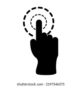 Hand touch icon, vector isolated illustration