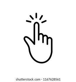 Hand, touch icon vector logo template