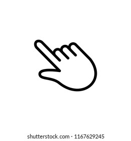Hand, touch icon vector logo template