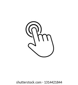 Hand Touch line icon, Hand cursor symbol vector