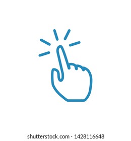 
Hand Touch line icon symbol vector